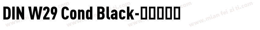 DIN W29 Cond Black字体转换
